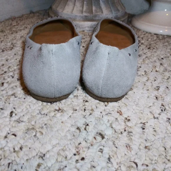 J.Crew Amelia Gray Suede Silver Studded Flats - Picture 4 of 7